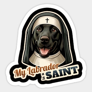 Nun Labrador Retriever Sticker